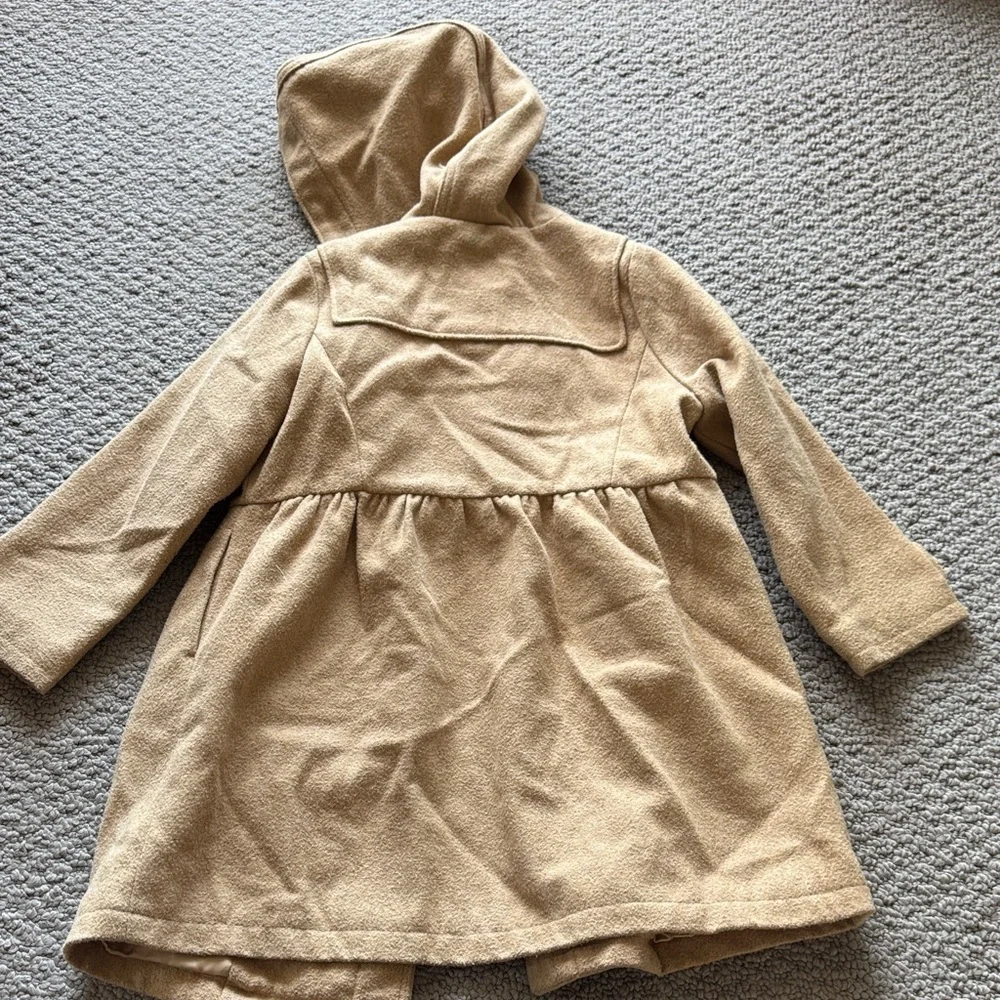 GAP Camel Hooded Toggle Pea Coat